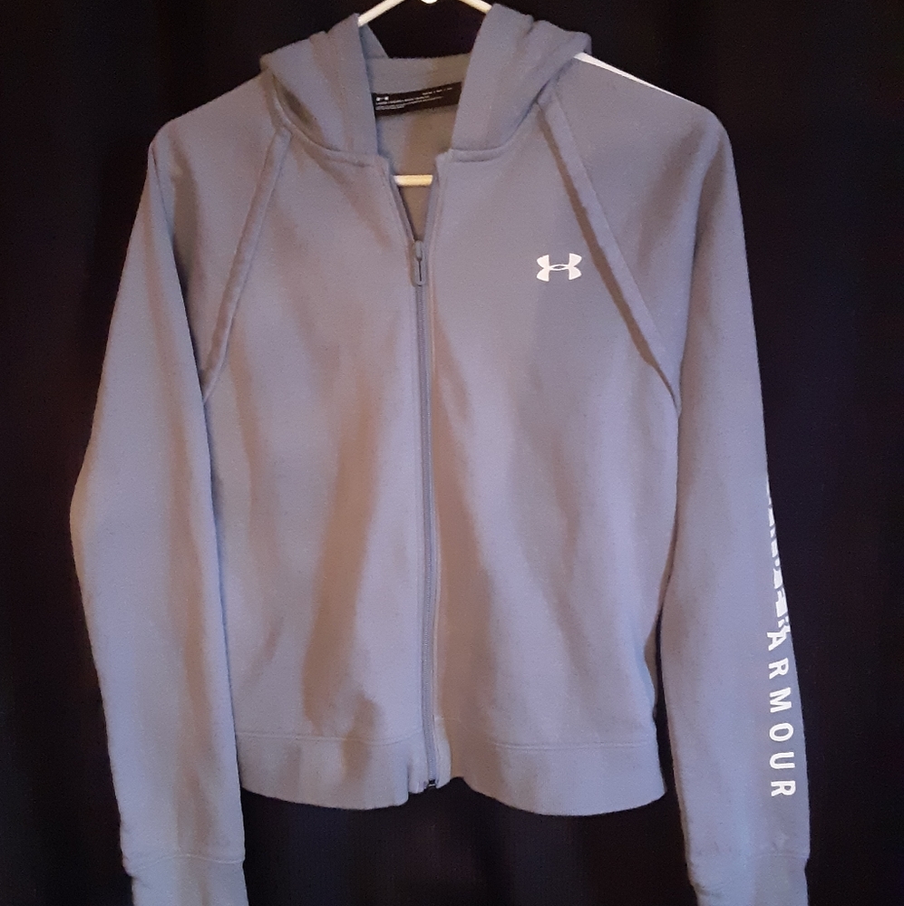 Under Armour Grey/Blue Full zip hoodie
